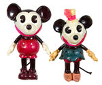 “MICKEY/MINNIE MOUSE” MATCHED PAIR OF JOINTED CELLULOID FIGURES.