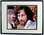 STEVEN SPIELBERG FRAMED AUTOGRAPHED PHOTO.