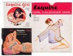 "ESQUIRE GIRL CALENDAR" 1950S TRIO WITH ENVELOPES.