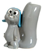 ROCKY THE FLYING SQUIRREL CERAMIC BRUSH HOLDER.