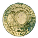 SCARCE ENGLISH BADGE FOR “THE LEAGUE OF OVALTINEYS.”