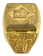 TOM MIX MYSTERY LOOK-IN PHOTO RING FROM RALSTON 1938.