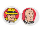 "DICK TRACY" AND "DADDY WARBUCKS" PAIR OF CRACKER JACK PRIZE VACU-FORM PORTRAITS.