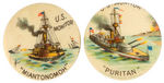 SPANISH AMERICAN WAR SHIPS SCARCE PAIR FROM SET OF 35 KNOWN.