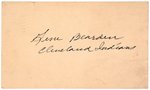 “GENE BEARDEN CLEVELAND INDIANS” SIGNED 1948 POSTCARD.