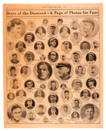 1914 “STARS OF THE DIAMOND” MULTI-PHOTO NEWSPAPER PAGE HOF.