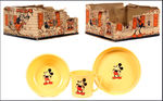 "MICKEY MOUSE BEETLEWARE" BOXED CHILD'S DISH SET.