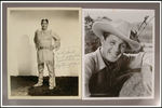 LONE RANGER'S "CHIEF THUNDERCLOUD/BOB LIVINGSTON" SIGNED PHOTOS AND FOREIGN LOBBY CARD.