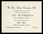 TONTO "JAY SILVERHEELS" AUTOGRAPHS AND INVITATION.