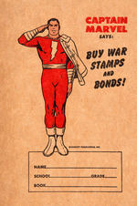 "CAPTAIN MARVEL SAYS: BUY WAR STAMPS AND BONDS!" BOOK COVER TRIO.