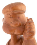 POPEYE LARGE WELL MADE HAND CARVED FOLK ART WOOD STATUE.