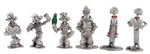 POPEYE AND FRIENDS 12-PIECE PEWTER LOT.