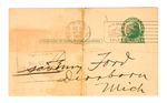 VICTOR RECORD "WILL ROGERS NOMINATES HENRY FORD FOR PRESIDENT" PLUS 1936 CRITICAL POST CARD SENT TO