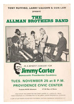 JIMMY CARTER BENEFIT CONCERT POSTER FEATURING THE ALLMAN BROS. BAND,