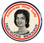 JACQUELINE KENNEDY BW PHOTO BUTTON.