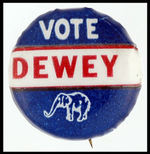"VOTE DEWEY" ELEPHANT SCARCE CELLO.