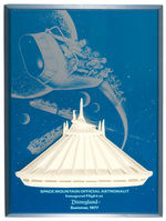 “SPACE MOUNTAIN INAUGURAL FLIGHT AT DISNEYLAND” PLAQUE.