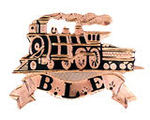 "B.L.E." SUPERBLY ENGRAVED c. 1900 PIN.