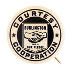 "BURLINGTON" c. WWII BUTTON.