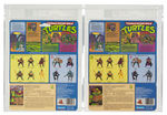 PLAYMATES TEENAGE MUTANT NINJA TURTLES CARDED FIGURE AFA LOT OF FOUR.