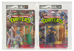 PLAYMATES TEENAGE MUTANT NINJA TURTLES CARDED FIGURE AFA LOT OF FOUR.