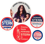 HOWARD STERN SIGNED CERTIFICATE OF DECLINATION OF NOMINATION FOR GOVERNOR OF N.Y. PLUS 5 BUTTONS.