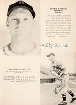 “1939 RED WINGS OFFICIAL YEAR BOOK” WITH 23 SIGNATURES INCLUDING HOF'ER BILLY SOUTHWORTH.