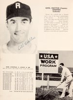 “1939 RED WINGS OFFICIAL YEAR BOOK” WITH 23 SIGNATURES INCLUDING HOF'ER BILLY SOUTHWORTH.