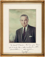 IMPORTANT LYNDON AND LADYBIRD JOHNSON HAND SIGNED PERSONAL GIFTS TO HUBERT AND MURIEL HUMPHRERY.