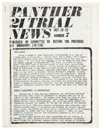 "PANTHER 21 TRIAL NEWS" NEARLY COMPLETE RUN OF RELEASES FROM 1970-1971.