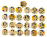 MOVIE STARS COMPLETE BUTTON SET ISSUED BY BUTTON GUM.