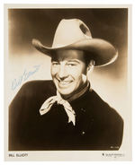 COWBOY STAR BILL ELLIOTT SIGNED PUBLICITY PHOTO.