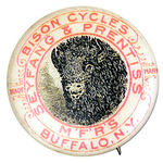 "BISON CYCLES" BUFFALO N.Y. BUTTON.