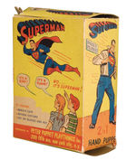 RARE BOXED "SUPERMAN 2 IN 1 PUPPET" BY PETER PUPPET.