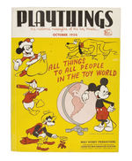 "PLAYTHINGS" TOY INDUSTRY MAGAZINE FROM OCT. 1950 W/DISNEY CHARACTER COVER.