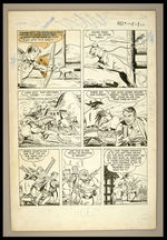 "WHIZ COMICS-GOLDEN ARROW" ORIGINAL COMIC BOOK PAGE ART.