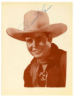 COWBOY STAR SUNSET “KIT” CARSON SIGNED FAN PHOTO PAIR.