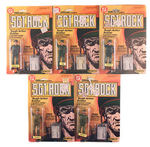 SGT ROCK CARDED ACTION FIGURE LOT WITH PLAYSET & PLAY CASE.