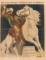 LONE RANGER SUNDAY NEWSPAPER STRIP HISTORIC DEBUT POSTER.