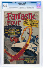 "FANTASTIC FOUR" #3 MARCH 1962 CGC 5.0 VG/FINE.