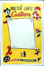 "A WALT LANTZ CARTOON" MOVIE POSTER.