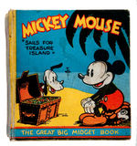 "MICKEY MOUSE SAILS FOR TREASURE ISLAND" ENGLISH BOOK.