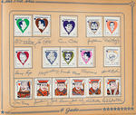"SCREEN STARS STAMP ALBUM" COMPLETE FIRST EDITION MOUNTED SET.
