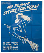 VERONICA LAKE "I MARRIED A WITCH" FRENCH POSTER.