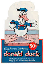 RARE COUNTERTOP STANDEE FOR THE FIRST DONALD DUCK HARDCOVER BOOK.