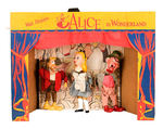 "ALICE IN WONDERLAND COMPLETE MARIONETTE SHOW" BOXED SET BY PETER PUPPET PLAYTHINGS.