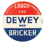 DEWEY 1944 LABOR ENDORSEMENT 3.5" HAKE #2026.