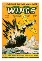 WINGS COMICS #58 JUNE 1945 FICTION HOUSE MAGAZINES LOST VALLEY COPY.