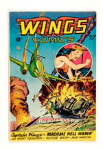 WINGS COMICS #74 OCTOBER 1946 FICTION HOUSE MAGAZINES LOST VALLEY COPY.