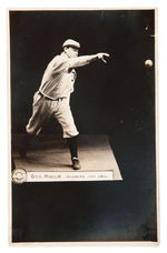 "GEO. MULLIN THROWING SPIT BALL"  REAL PHOTO POSTCARD.